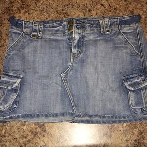 Jean cargo skirt